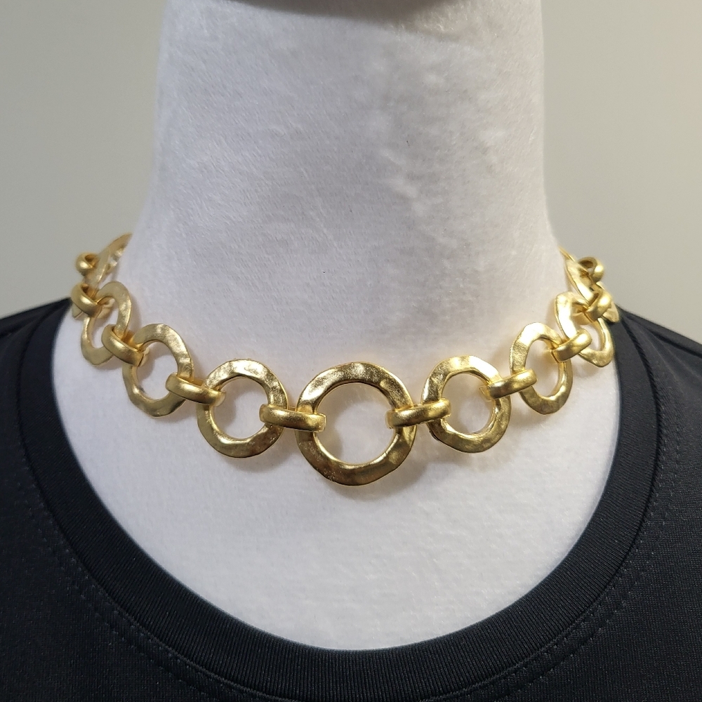 Carlisle GILDED Pounded Gold Necklace
